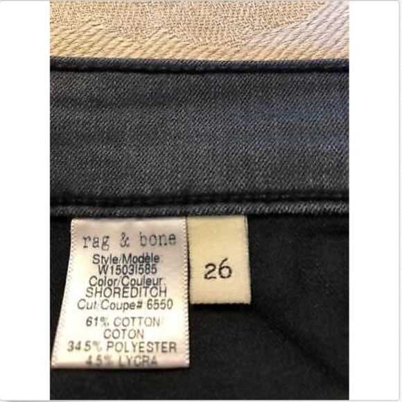 Rag & Bone Gray Jean Style Denim Leggings SZ 26 - Picture 6 of 8